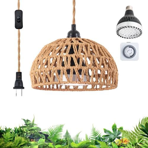 9in Hanging Grow Light for Indoor Plants, 30W Full Spectrum Plant Light by Unknown