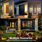 Dawn to Dusk Sensor Outdoor Wall Light Fixtures Waterproof Porch Lights Anti-Rust Matte Black Sconce Lights Outdoor Wall Lantern for Patio Front Door Garage House -2 Pack - Image 6