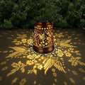 KY&BOSAM Rose Flower Hummingbird Solar Lanterns Hand Metal for Outside by KYBOSAM