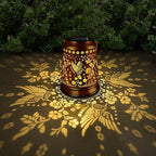 KY&BOSAM Rose Flower Hummingbird Solar Lanterns Hand Metal for Outside by KYBOSAM