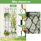 Trellis for Climbing Plants Outdoor, Expandable Heavy-Duty Metal Trellis for Raised Bed Plants, Flowers Vine Ivy, Sturdy Houseplant Pothos Plant Climber Support - Image 2