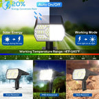 NYMPHY Solar Lights Outdoor Waterproof - 4 Pack (Cool White) - Image 3