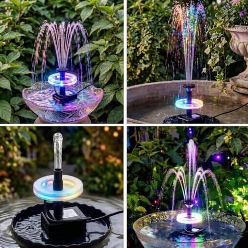 Lewisia 3-Tier Solar Fountain Pump with Battery Backup, 5W - Image 5