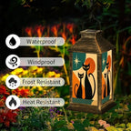 Black Cat Retro Atomic Solar Lanterns Outdoor Waterproof - Image 2