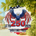 Independence Day Wind Spinner for Garden Yard 12In, Bald Eagle America 250th Anniversary 3D Stainless Steel Kinetic Hanging Wind Spinners Rustproof Outdoor Decor for Lawn Patio Home by Unknown
