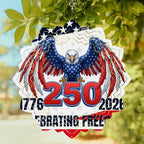 Independence Day Wind Spinner for Garden Yard 12In, Bald Eagle America 250th Anniversary 3D Stainless Steel Kinetic Hanging Wind Spinners Rustproof Outdoor Decor for Lawn Patio Home by Unknown