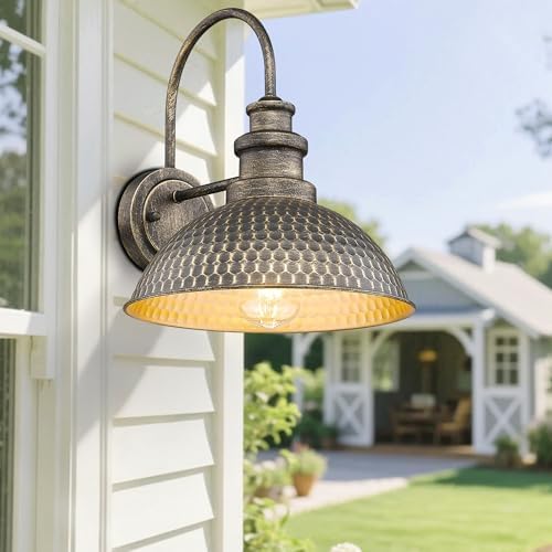 Farmhouse Barn Lights, Rustic Outside Wall Sconce (Vintage Bronze, 3 Pack) - Image 2