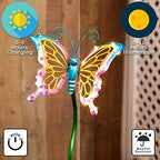 Crosslight Blue & Pink Kinetic Butterfly Solar LED Waterproof Outdoor Garden Stake - Decorative Electronic Light Garden Decor for Yard, Lawn, Patio, Deck, Pathway, Pond, Backyard - Image 3