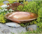 Hand Hammered Standing Bird Bath Feeder Bowl Detachable Outdoor Decor for Garden Backyard Patio and Deck Copper birdbath Bowl with Rim - Image 3
