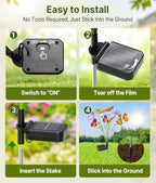 Solar Butterfly Garden Lights, 4 Pack 32 Swaying Butterflies - Image 6