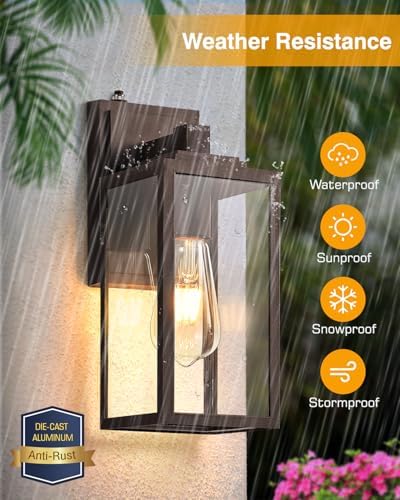 VIANIS Bronze Dusk to Dawn Outdoor Lights Wall Mount, Waterproof, Anti-Rust - Image 5