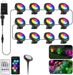 T-SUN Pond Lights LED Underwater 16M Colors with App and Remote 12 Pack by T-SUN