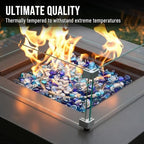 Skyflame 10-Pound Blended Fire Glass Beads for Fire Pit Fireplace - Image 4