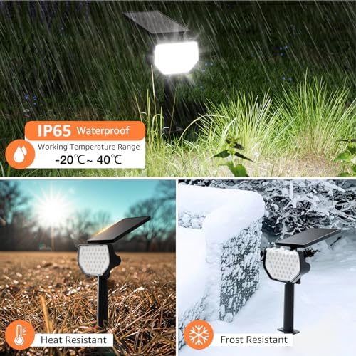 Lepro Solar Decorative Spot Lights 4 Pack, Cool White Landscape Lighting - Image 5