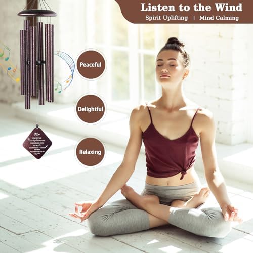 Sympathy Gifts for Loss of Mom, 32" Memorial Wind Chimes for Loss of Mother, Windchimes, Condolence Bereavement Gifts in Memory of Mom (Bronze) - Image 4