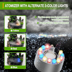 Water Fountains Indoor Tabletop Fountains Indoor Relaxation Desktop Fountain Waterfall, Desktop Fountain with LED Lights & Atomizer, Waterfall Fountain Tabletop Decor Desktop Fountains - Image 3