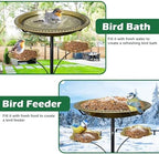 Bird Bath for Outside,Birdbaths with 2 Detachable Flower Feeders - Image 6