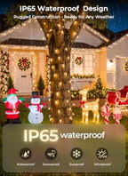 Minetom 4 Pack Solar Christmas Lights Outdoor Waterproof Total 91FT 200 LED - Image 2