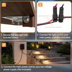 7" LED Retaining Wall Lights, 8-Pack Low Voltage Landscape Lights - Image 6