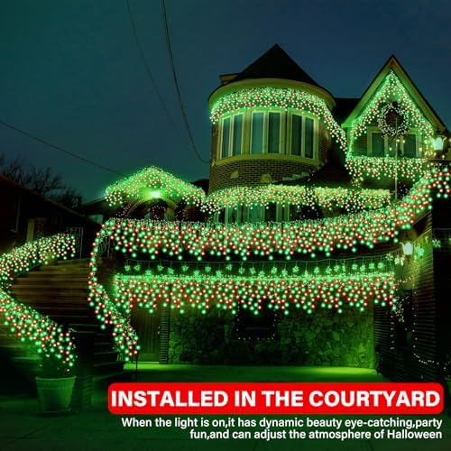 Retisee 65ft Red Green Solar Icicle Christmas Light for Outdoor Decoratio - Image 6
