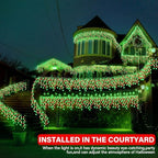 Retisee 65ft Red Green Solar Icicle Christmas Light for Outdoor Decoratio - Image 6
