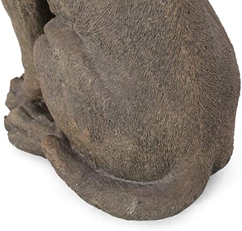 Unknown1 Outdoor Cast Stone Dog Garden Statue Brown Modern Contemporary Finish - Image 3