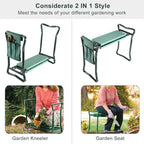 Foldable Garden Kneeler Seat w/Kneeling Soft Cushion Pad Tools Pouch Portable Gardener Kneeling Bench Stool - Image 7