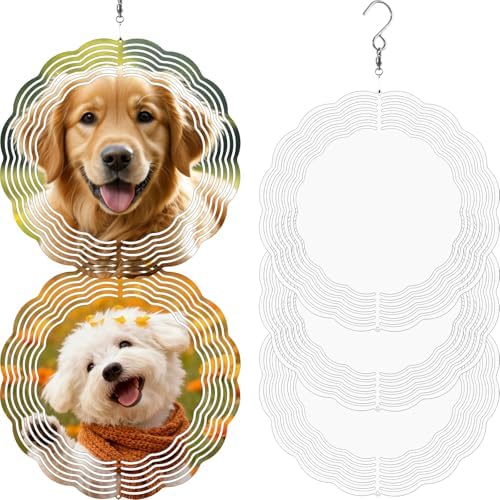 10 Packs 10 Inch Sublimation Wind Spinner Blanks, Aluminum by Unknown