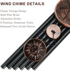 34" Sun Moon Star Wind Chimes for Outside, Vintage Deep Tone Decor - Image 5