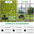 VANCASTLE Decorative Garden Fence 25 Panels, Total 26ft (L) x 24in (H) Rustproof Metal Wire Fencing Border Animal Barrier, Flower Edging for Landscape Patio Yard Outdoor Decor, Arched - Image 4
