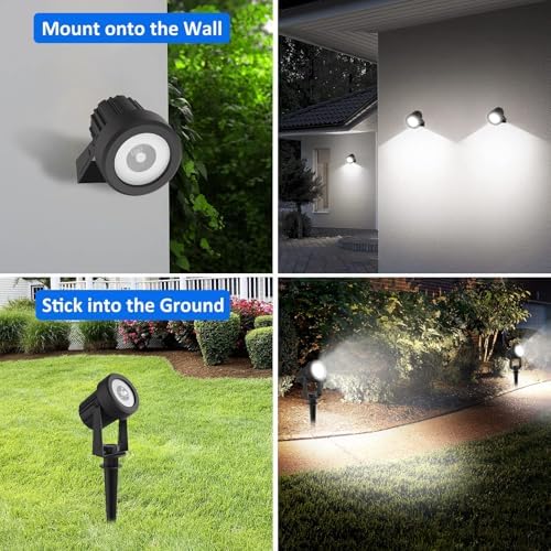 T-SUNUS Solar Landscape Spotlights 4-in-1 White 6000K Outdoor Garden Flag - Image 4