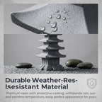 Japanese Garden Decor, Japanese Garden Decor with Waterproof Resin Construction for Outdoor Zen Ambiance On Patio, Yard, Balcony(Brown) - Image 3