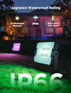 Govee Outdoor Flood Lights 2, RGBIC IP66, Wired 8 Pack - Image 4