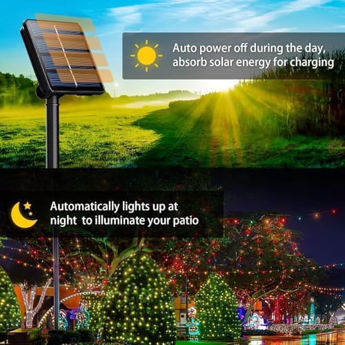 SyouHome Solar String Lights Outdoor, 4 Pack 400 LED Solar Christmas Lights - Image 2