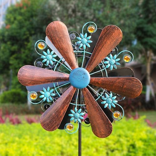 WENYLE Wind Spinners Outdoor Metal Large 360 Degrees Kinetic Wind Sculptures& Spinners Yard Art Outdoor Garden Decor by WENYLE