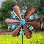 WENYLE Wind Spinners Outdoor Metal Large 360 Degrees Kinetic Wind Sculptures& Spinners Yard Art Outdoor Garden Decor by WENYLE