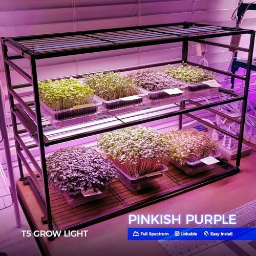 Barrina T5 Grow Lights for Indoor Growth, 4FT Plant Lights, Pink, 8 Packs - Image 2
