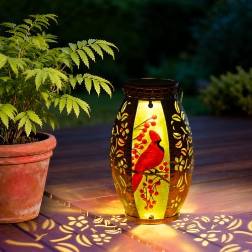 STARSOUL Solar Lantern Outdoor Waterproof, Hanging Solar Lantern for Patio Garden Yard Decor, Cardinal Memorial Gifts for Loss of Love one, Bereavement Sympathy Gift - Image 6
