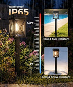 XMCOSY+ Solar Pathway Lights, 8 Pack Bright Solar Walkway Lights Outdoor - Image 6