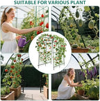 Garden Arch Trellis, 7.5FT Extra Tall Polyethylene-Coated Stainless Steel Garden Trellis for Cucumbers, Melons, Vegetables, Peas, Tomatoes & Climbing Vegetables, Outdoor Rust-Resistant Trellis - Image 3