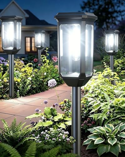 Tenmiro Solar Pathway Lights Outdoor 12 Pack, Bright Solar Garden Lights by Tenmiro