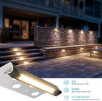 SUNVIE 8-Pack 7 Inch Retaining Wall Lights 5W LED Waterproof Hardscape Lighting 12V Low Voltage Step Lights Outdoor Landscape Lighting with Connectors 3000K Warm White Paver Lights, ETL Listed Cord - Image 2