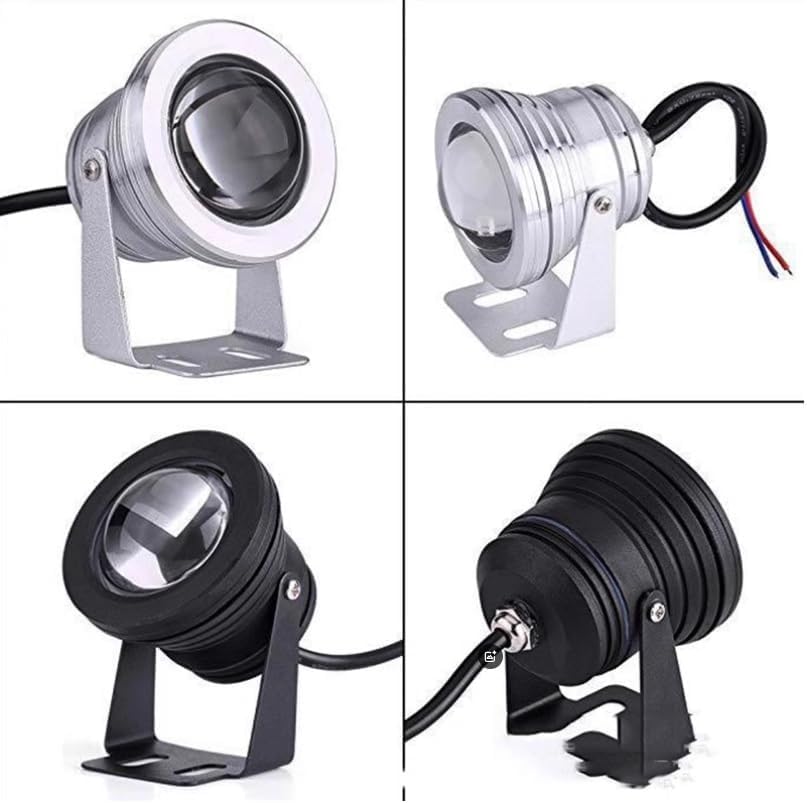 Outdoor Spotlights - LED Fountain Lamp, Submersible RGB Pool Lights, 10W Rotation Underwater Light with Remote Control, IP68 Waterproof Underwater Pond Spotlights(B,10W(12V)) - Image 4