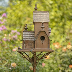 Zaer Ltd. Large Copper Colored Multi-Birdhouse Stakes, Room for 5 Bird Families in Each (XL Country Farm Home Colorado) - Image 6