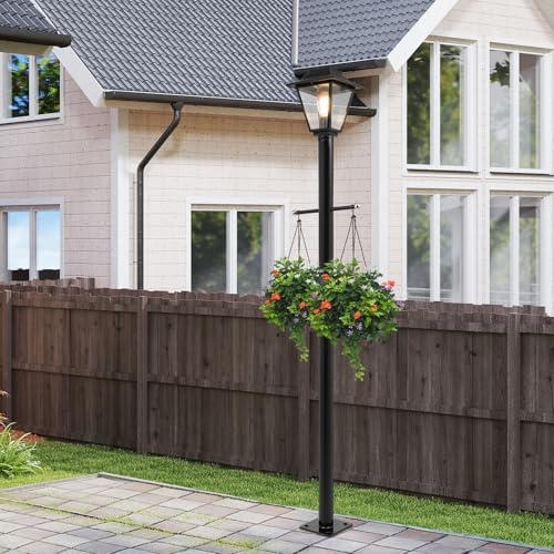 Outdoor Lamp Post,6.5FT Galvanized Steel Light Post,Street Light Pole - Image 3