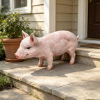 Cute Pink Pig Garden Statue, 26'' Resin Farm Pig Figurine Sculpture Outdoor - Image 4