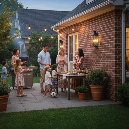 18" Medium Classic Outdoor Wall Light, House Exterior Sconce Lantern - Image 4