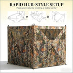 Instant Setup 3-Panel Hunting Blind with One-Way Mesh, Camouflage Design - Image 4