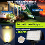 Solar Spot Lights Outdoor Waterproof, 6 Packs, Warm White - Image 2