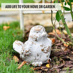 Sungmor Cement Garden Bird Statue Animal Figurine Indoor Outdoor Decor - Image 4
